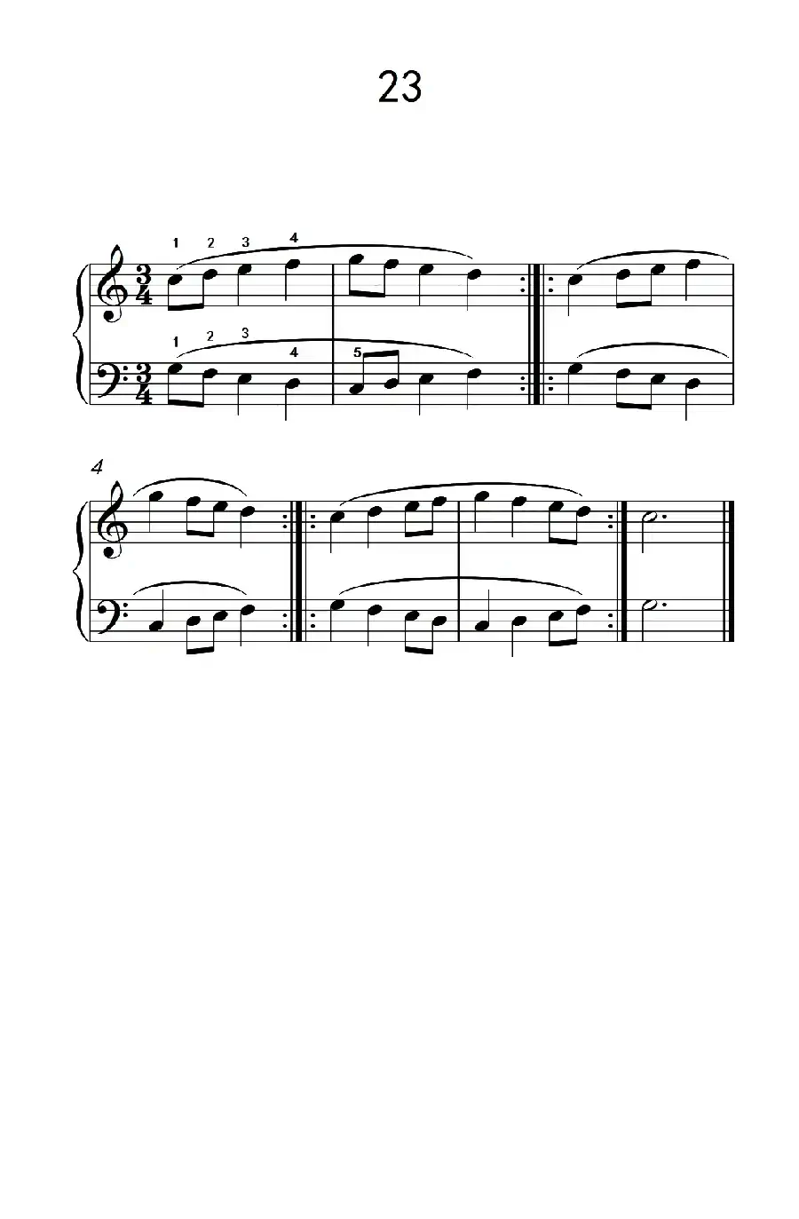 六.变奏练习23（儿童钢琴手指练习 1）