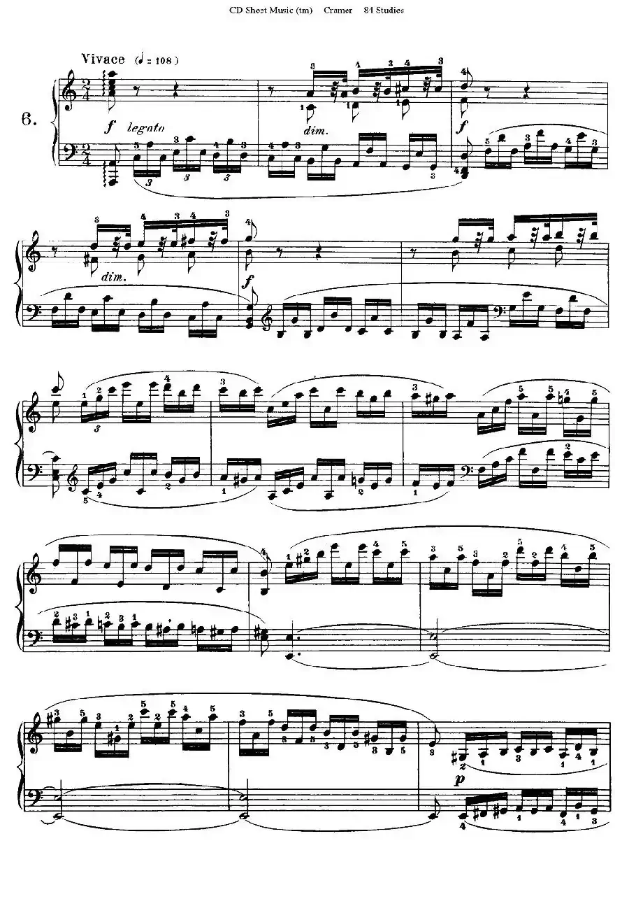 Cramer - 84 exercices（6—10）（克拉莫84首钢琴练习曲）