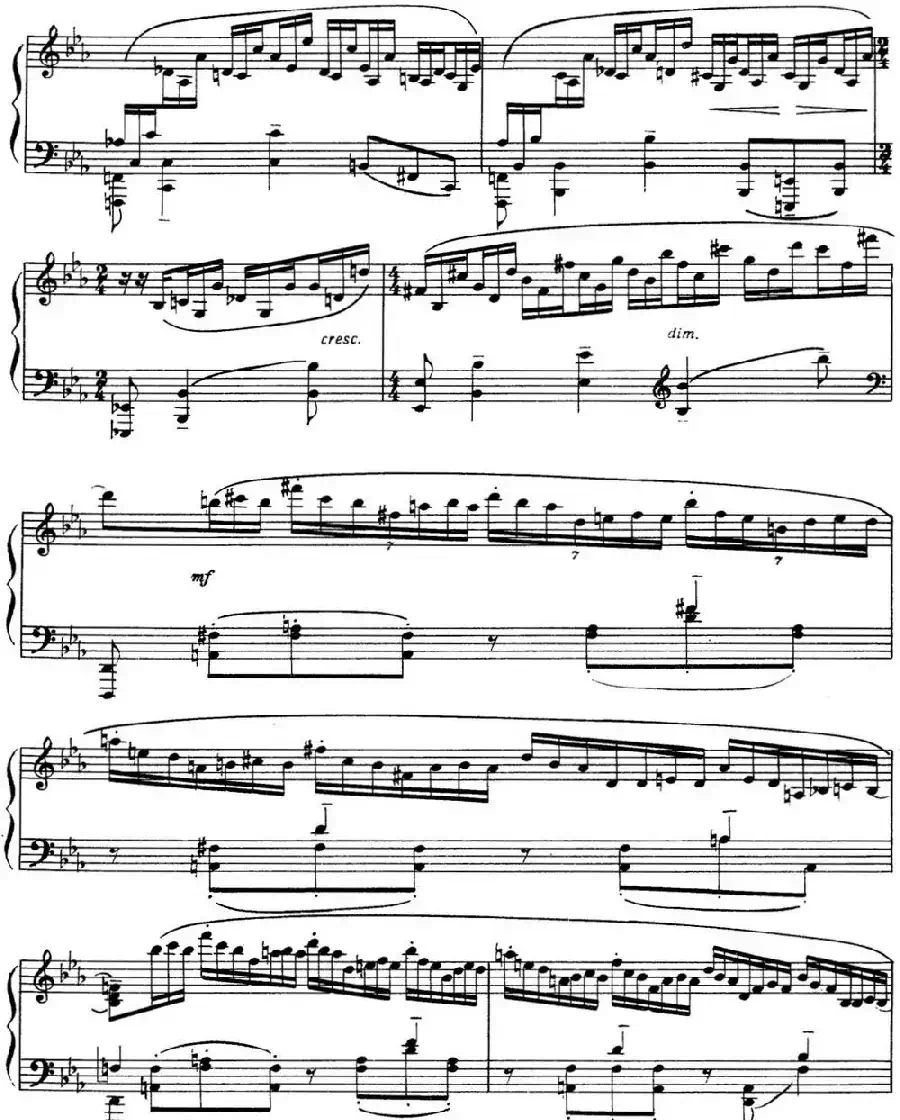 拉赫玛尼诺夫 音画练习曲9或10 Etudes tableaux Op.39 No.1