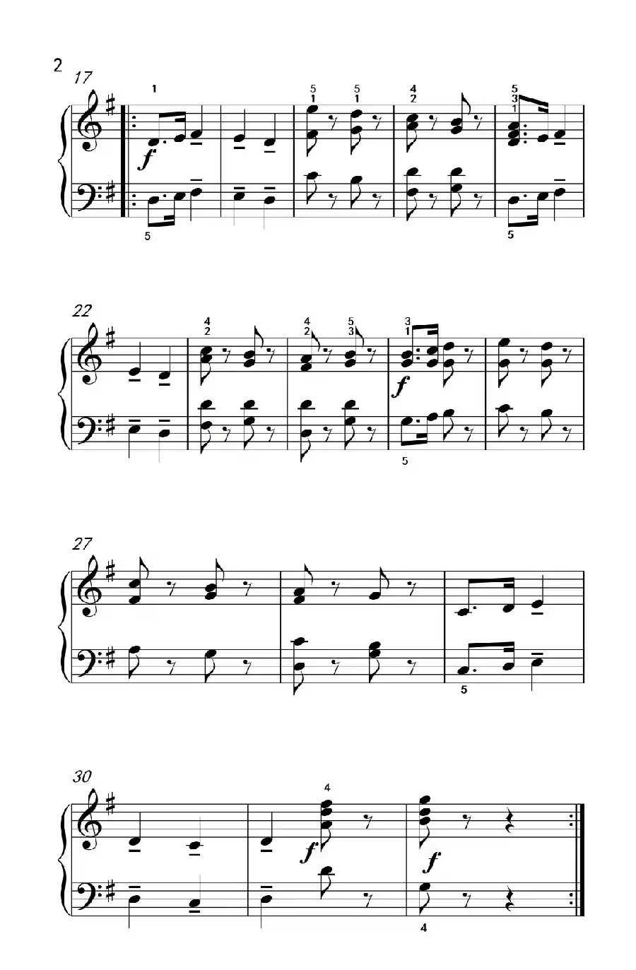 士兵进行曲（老年大学 钢琴教程 2）