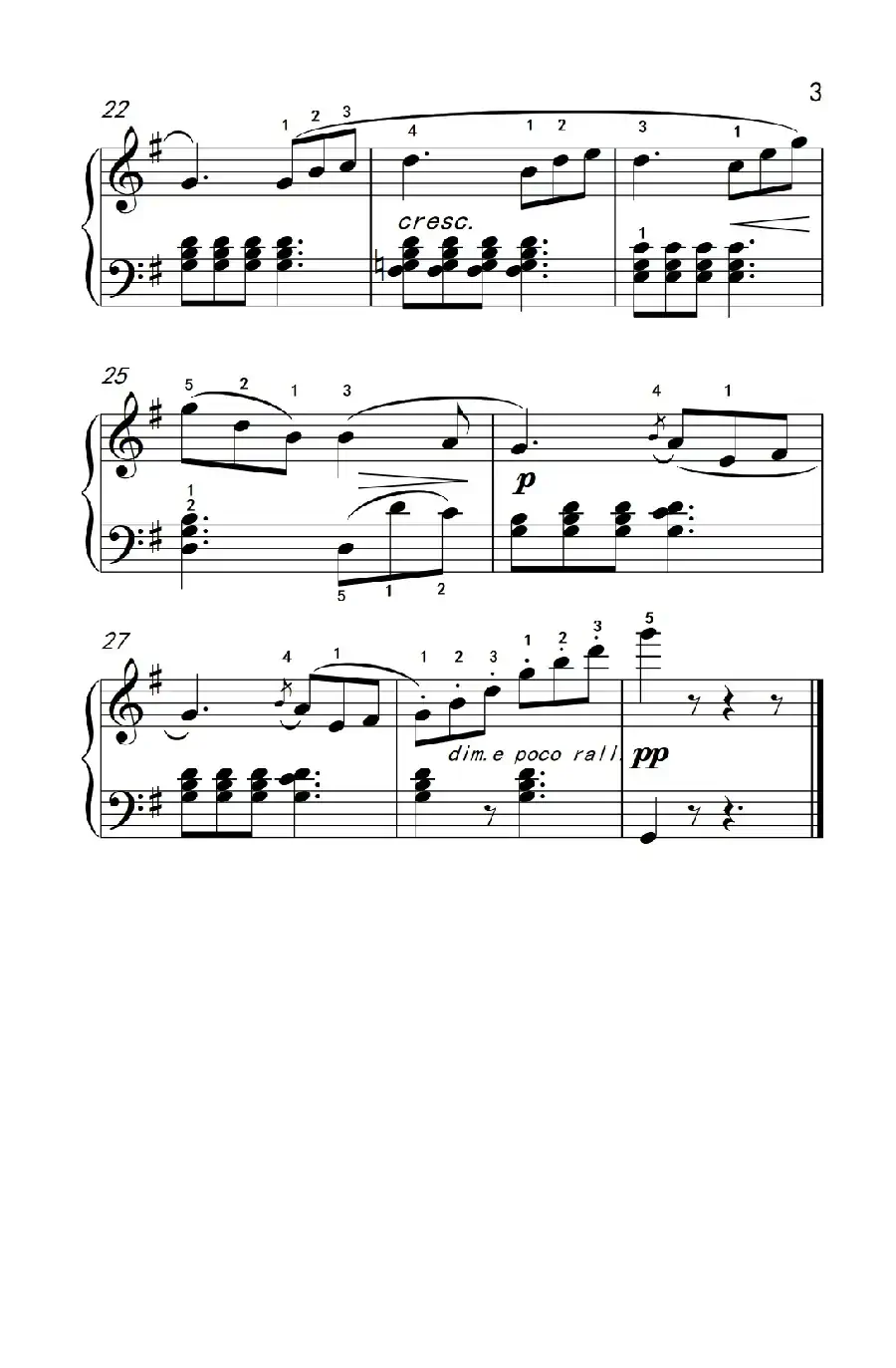 牧歌（老年大学 钢琴教程 3）