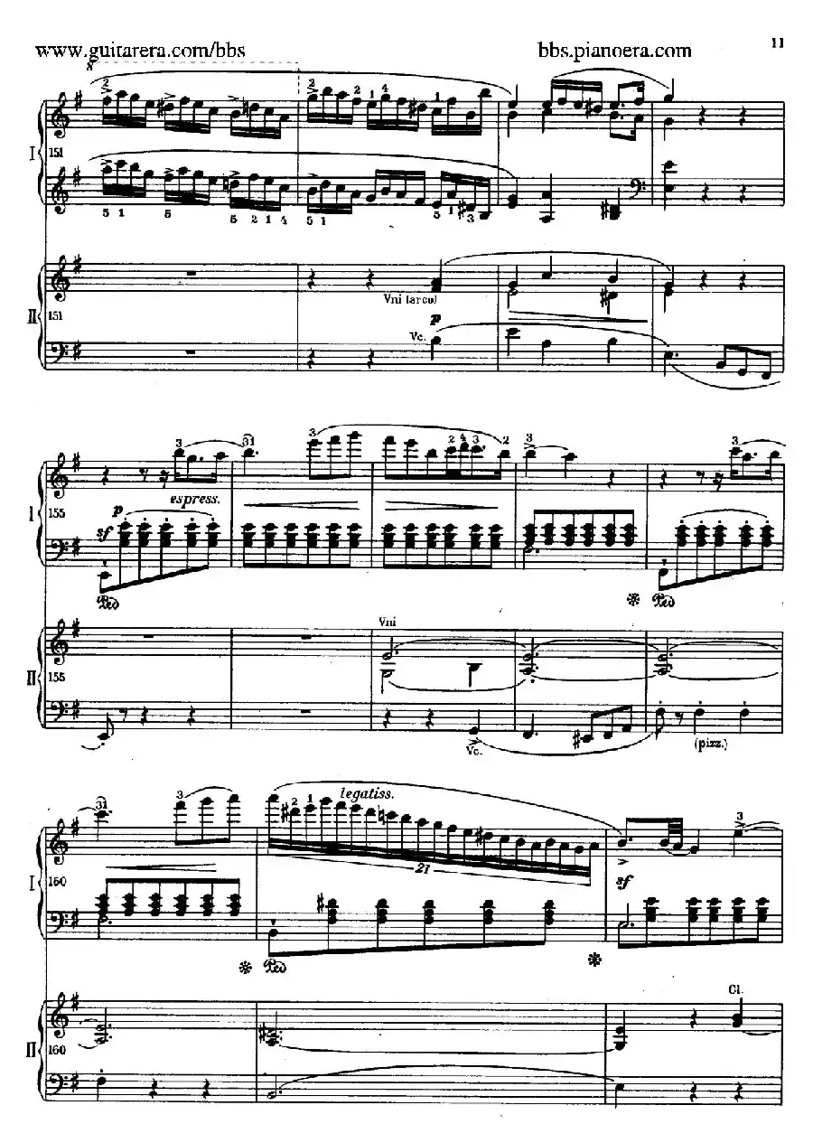 e小调第一钢琴协奏曲 Op.11（双钢琴版·第一乐章）