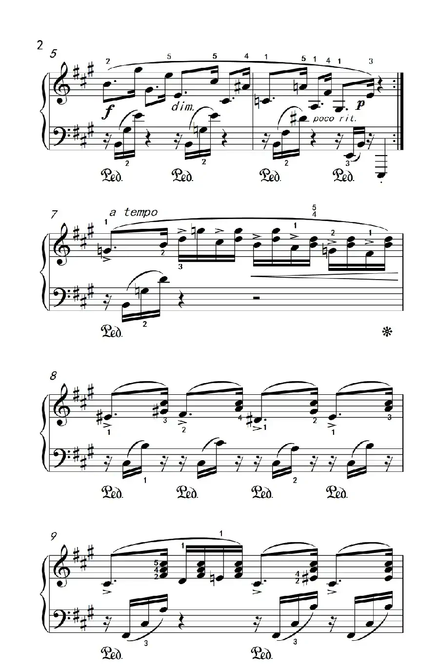 第六级 2.蝴蝶（中央音乐学院 钢琴（业余）考级教程 4-6级）