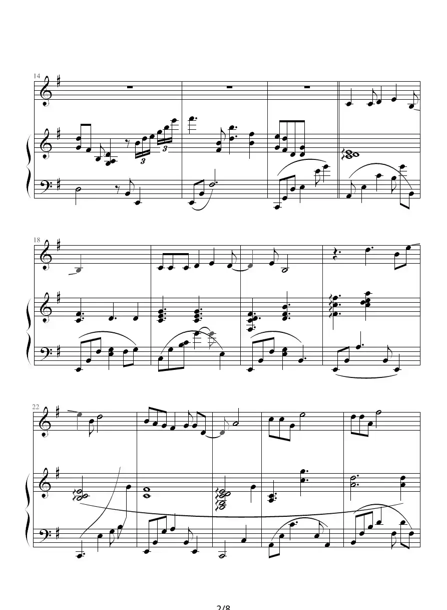 Ending（钢琴伴奏谱）