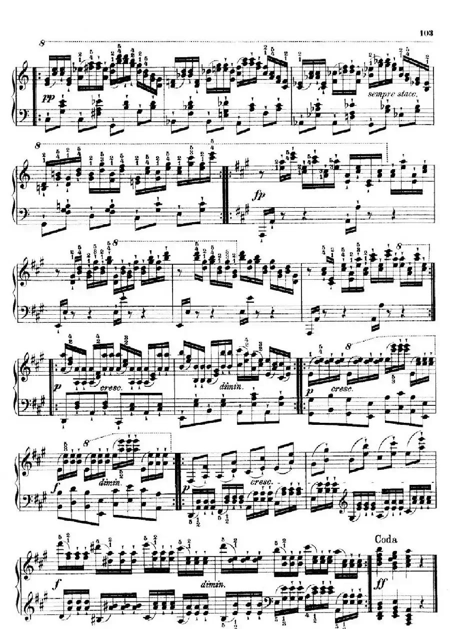 School of the Virtuoso Op.365（60首钢琴高级练习曲·44）