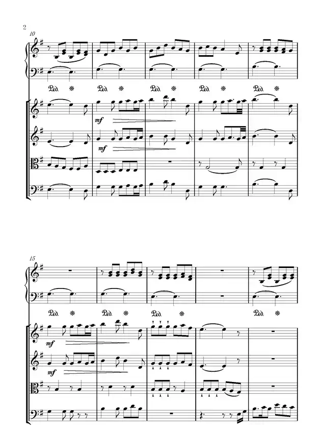 单二部弦乐四重奏