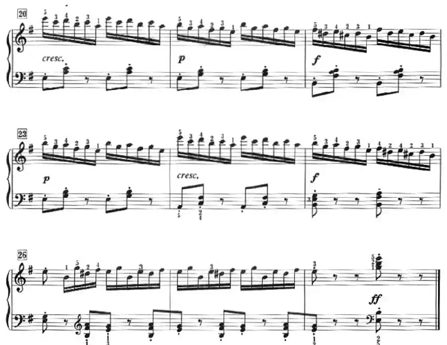 50首莱蒙钢琴练习曲 作品37（NO.22）