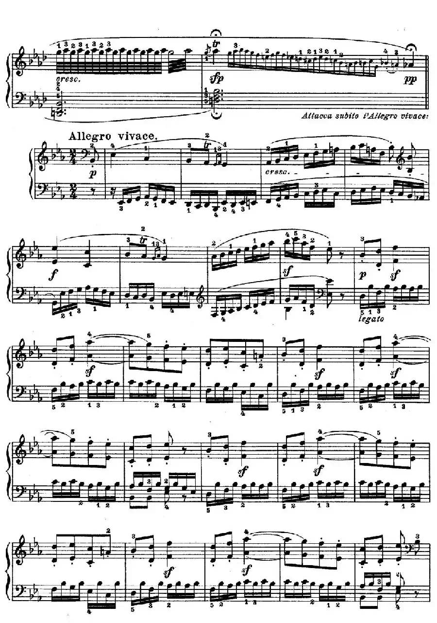 Piano Sonata in Es-dur Op. 27-1（降E大调第十三钢琴奏鸣曲）