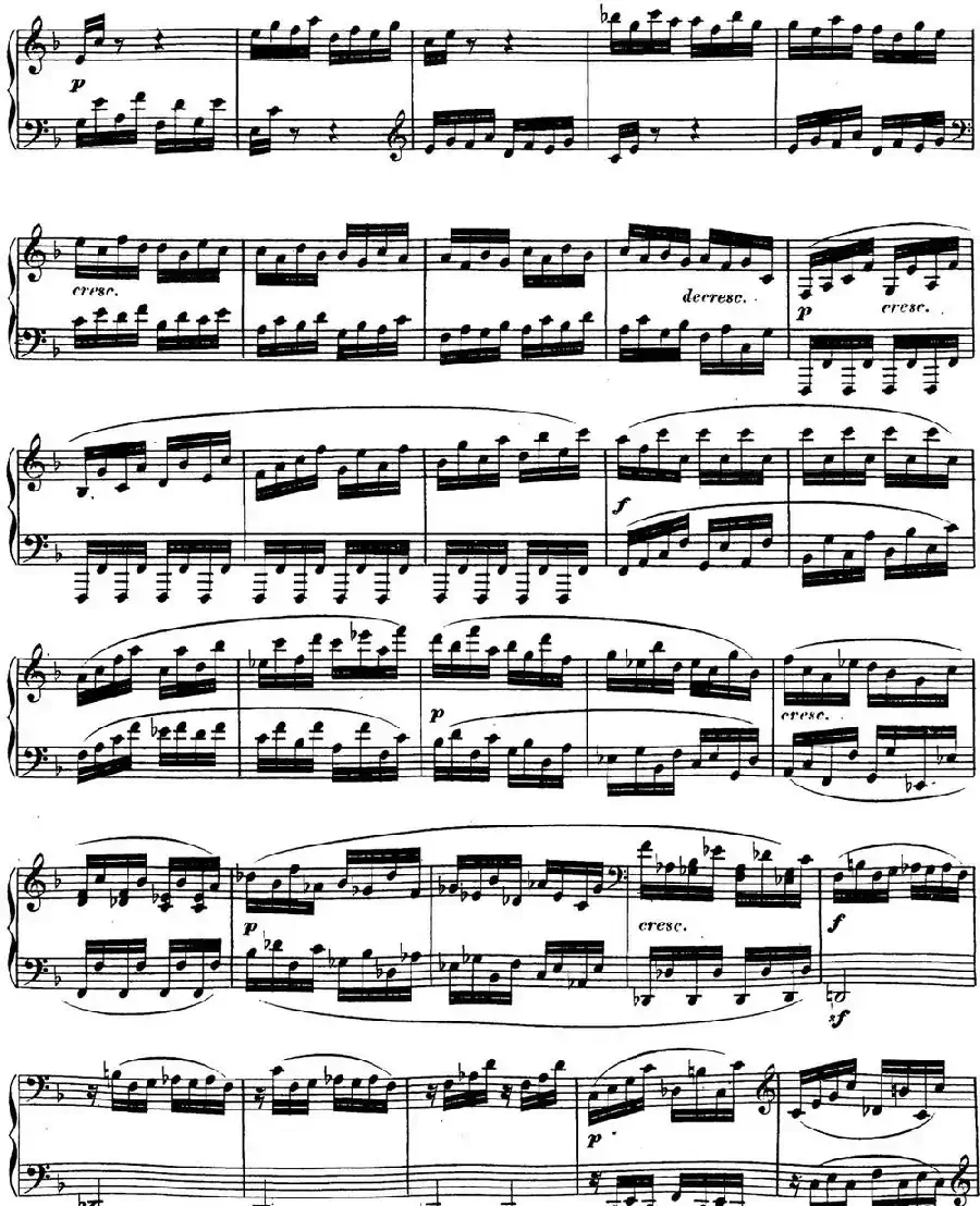 贝多芬钢琴奏鸣曲22 F大调 Op.54 F major