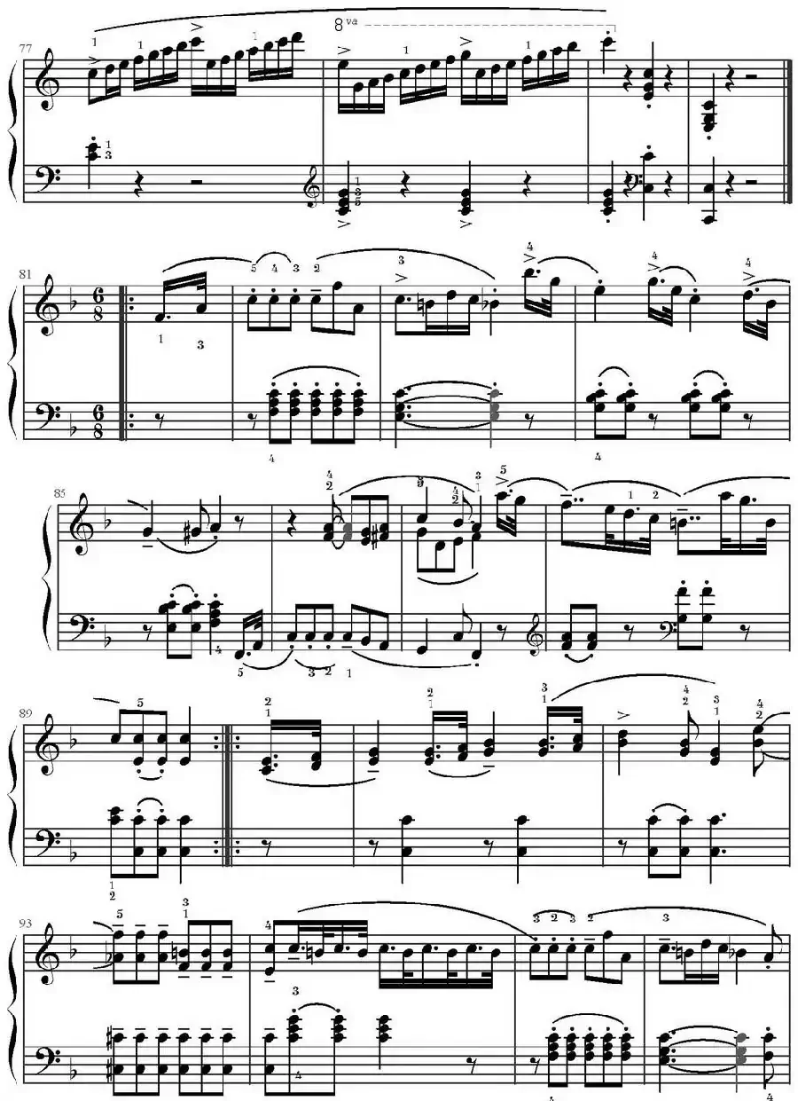 C大调小奏鸣曲 Op.20 No.1(库劳作曲版)