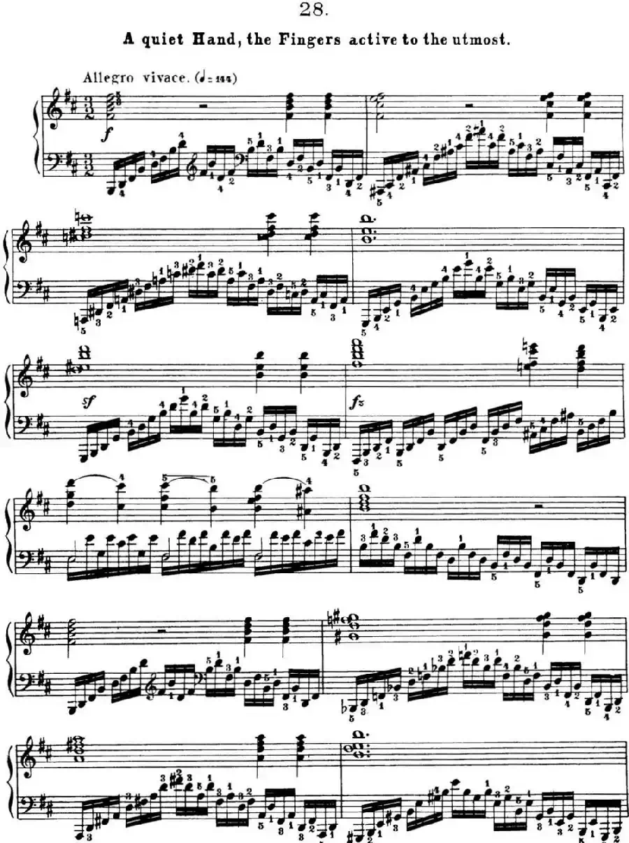 50首车尔尼Op.740钢琴手指灵巧技术练习曲（NO.28）