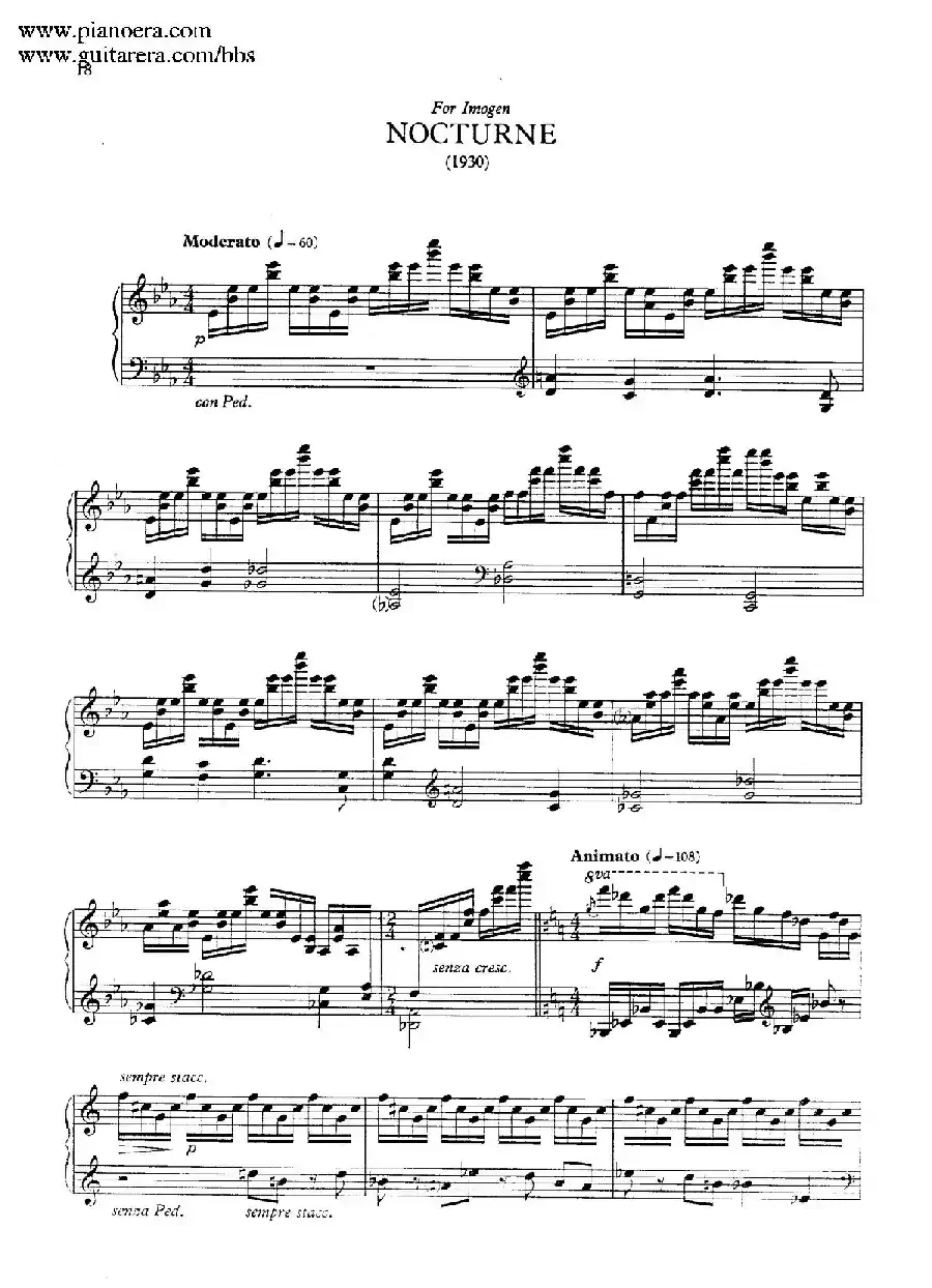 Two Pieces for Piano H.179（2首钢琴作品）