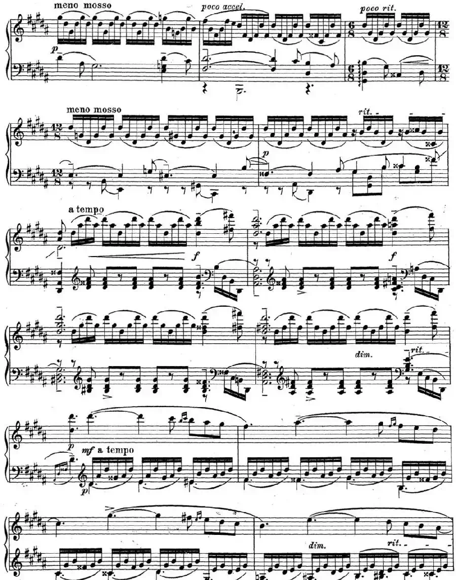 拉赫玛尼诺夫 钢琴前奏曲23 升G小调 Op.32 No.12