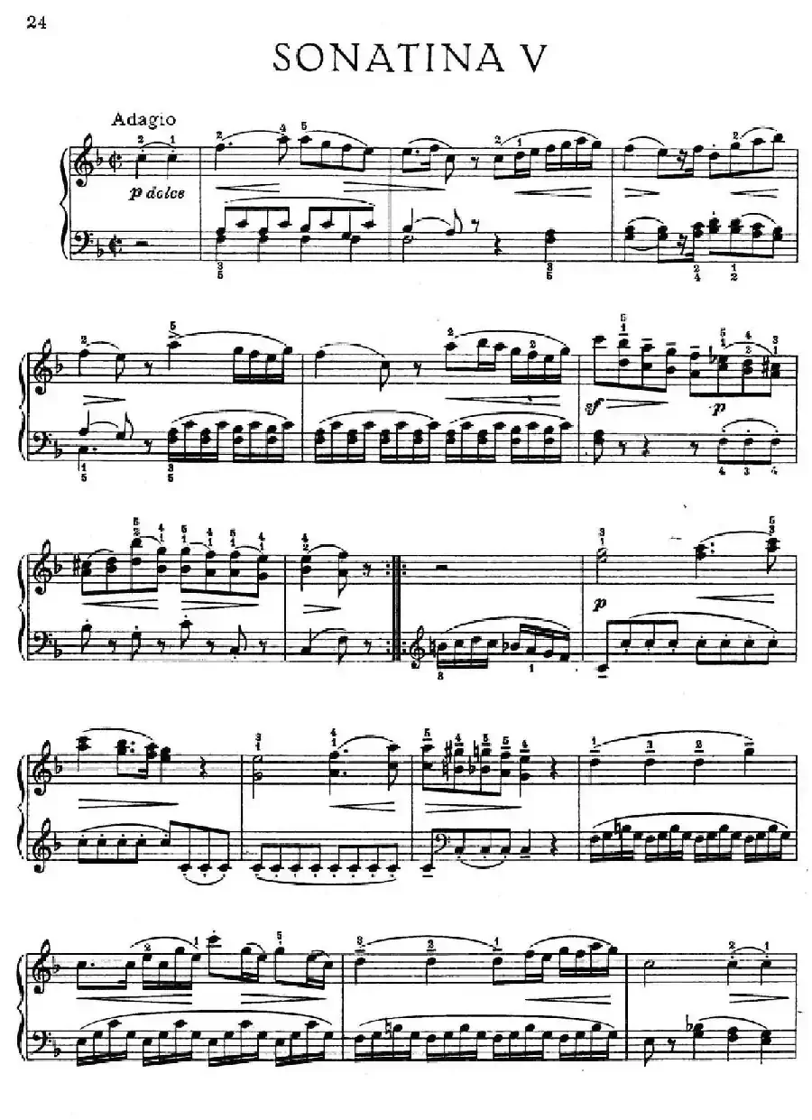 6 Viennese Sonatinas K.439b（6首维也纳小奏鸣曲·Ⅴ）