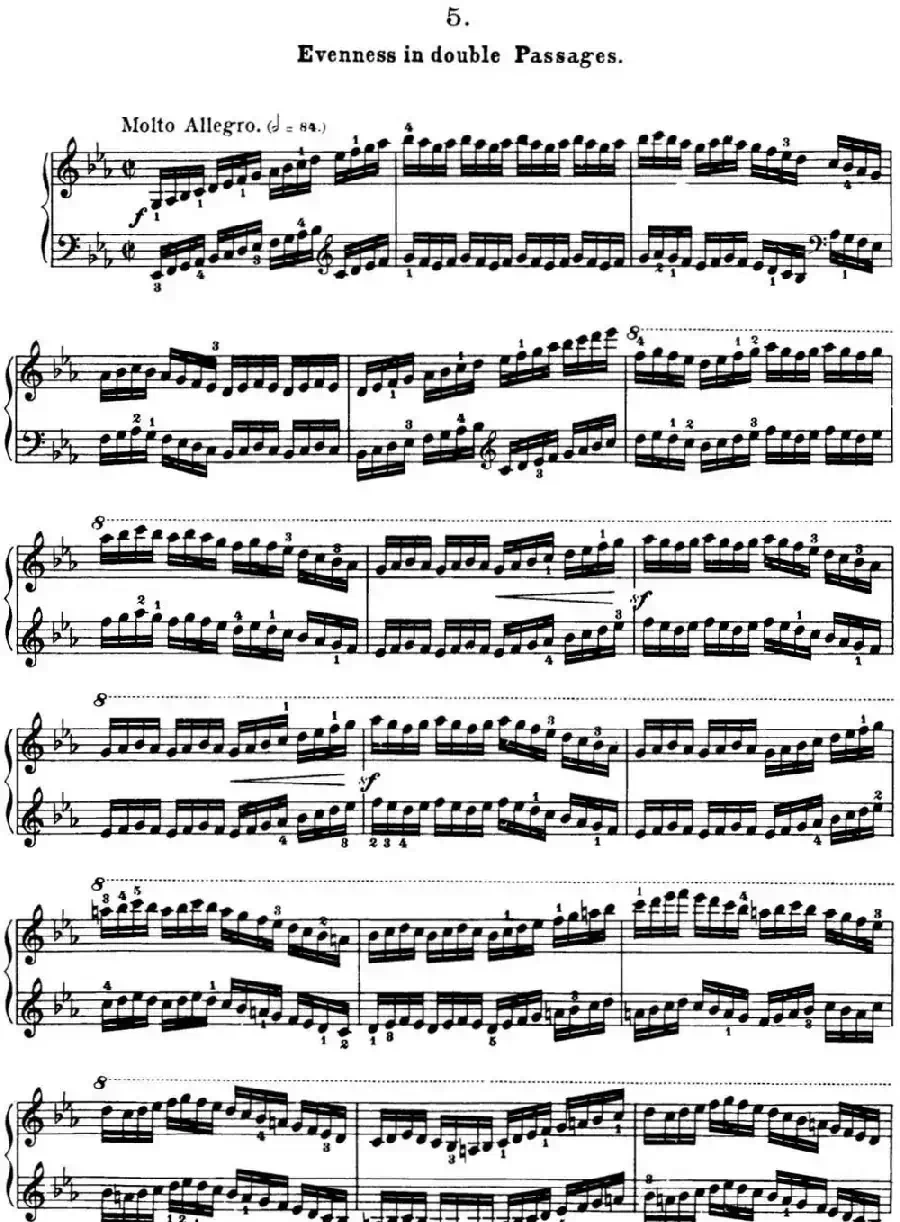 50首车尔尼Op.740钢琴手指灵巧技术练习曲(NO.5)