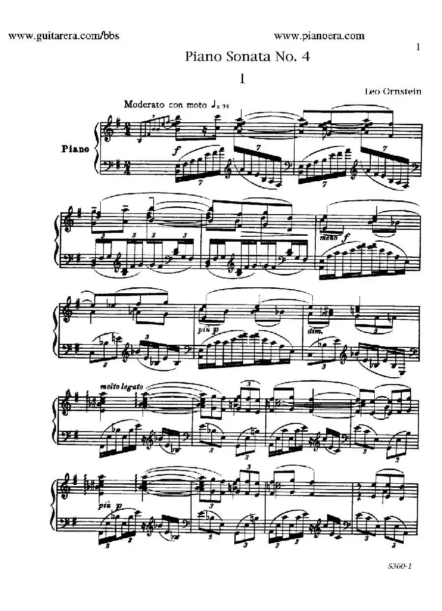 Fourth Piano Sonata S.360（第四钢琴奏鸣曲）