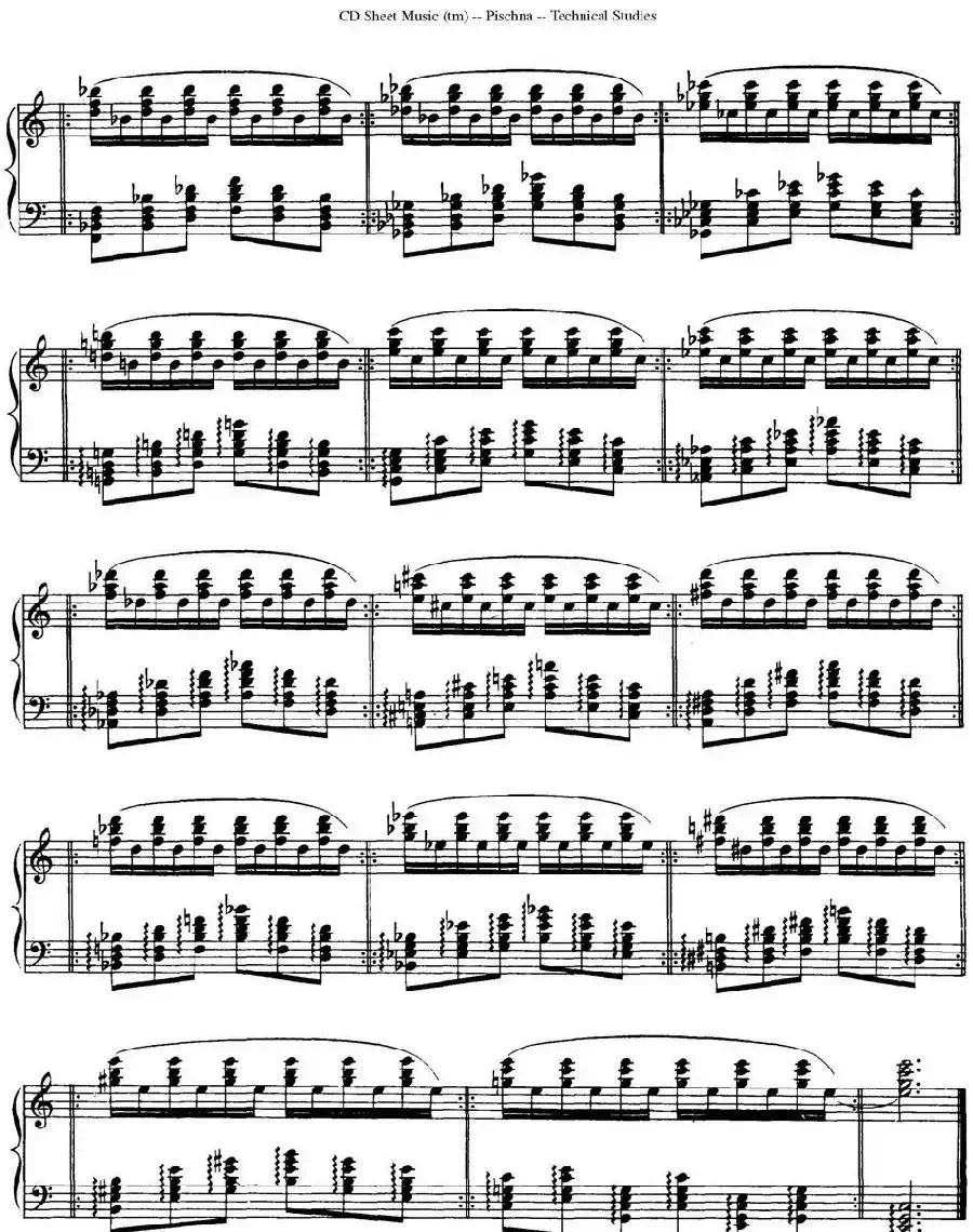 Technical Studies 60 Progressive Exercises （60首钢琴循序渐进练习曲 P71——80）