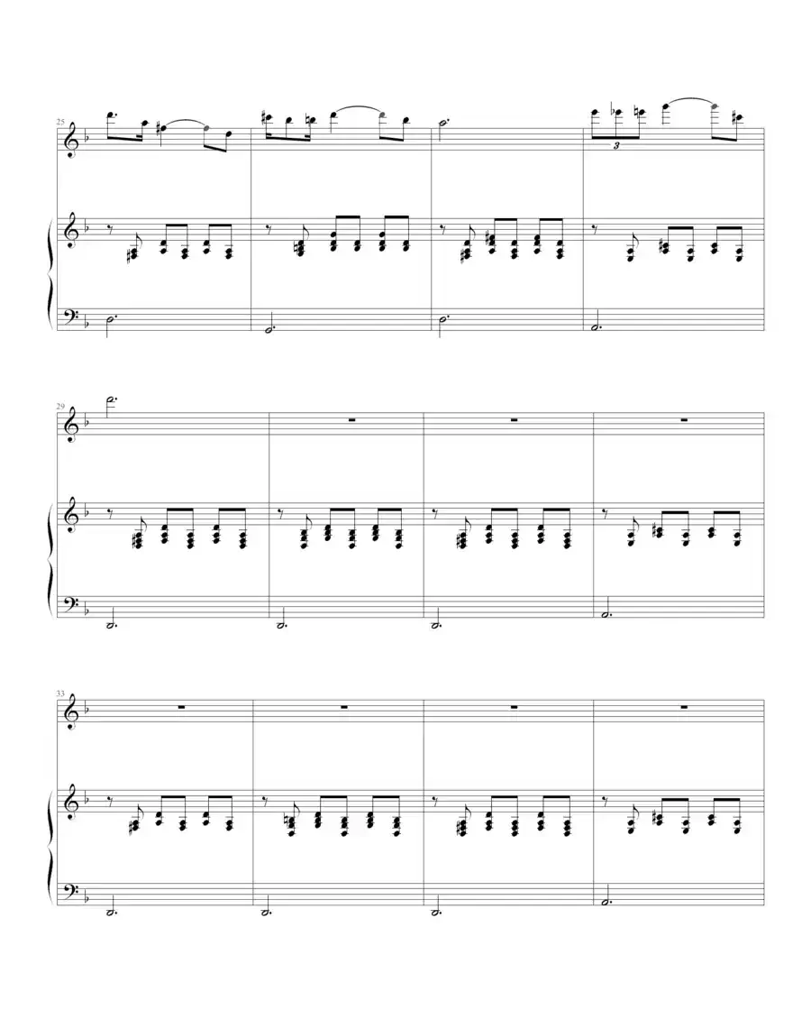 舒伯特小夜曲（钢琴伴奏谱）