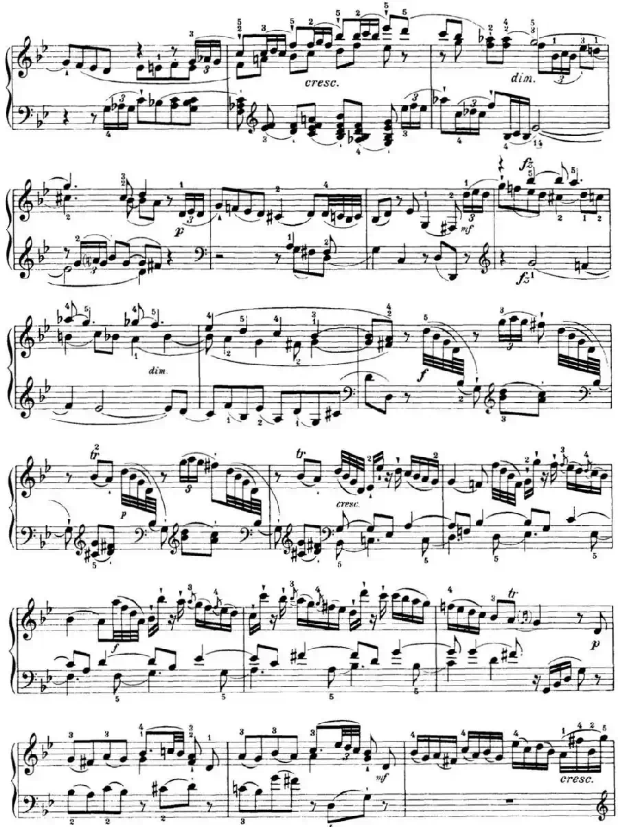 海顿 钢琴奏鸣曲 Hob XVI 44 in G minor