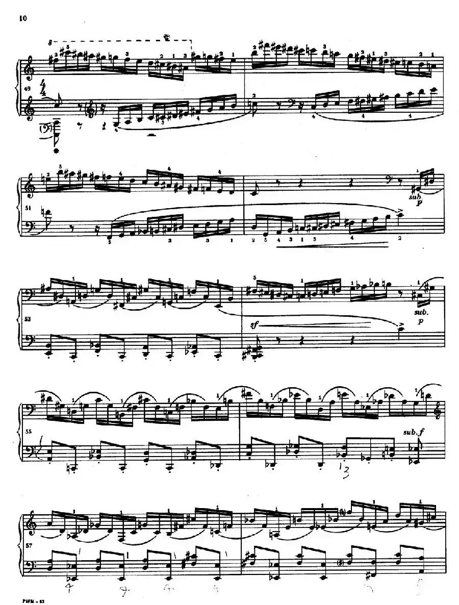 Two Studies（2首练习曲 1. 快板）