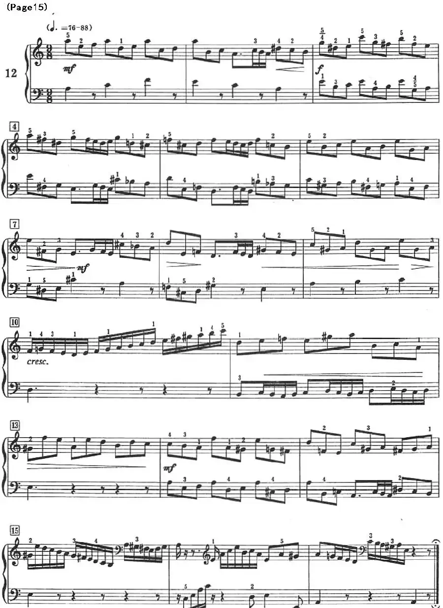 巴赫小前奏曲(NO.9-NO.12)