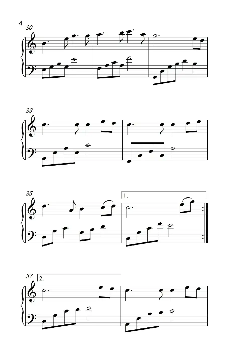 月亮代表我的心(《弹吧音教》制谱版)