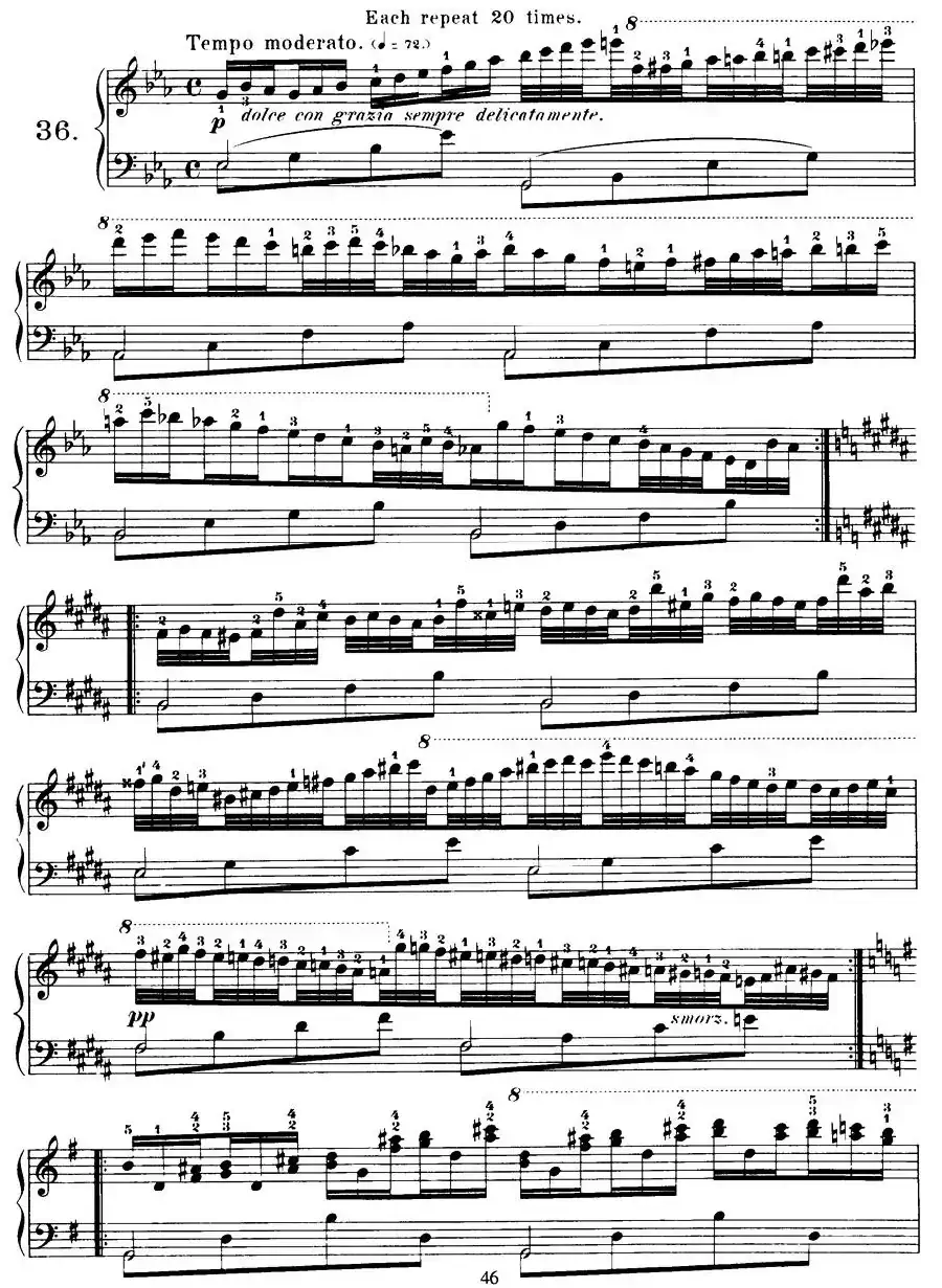 Czerny - 40 Daily Exerci Op.337（35—40）（40首日常训练曲）