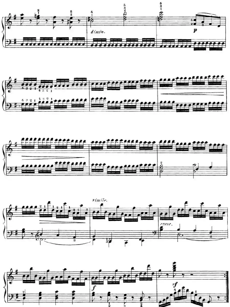 40首车尔尼Op.299钢琴快速练习曲(NO.22)