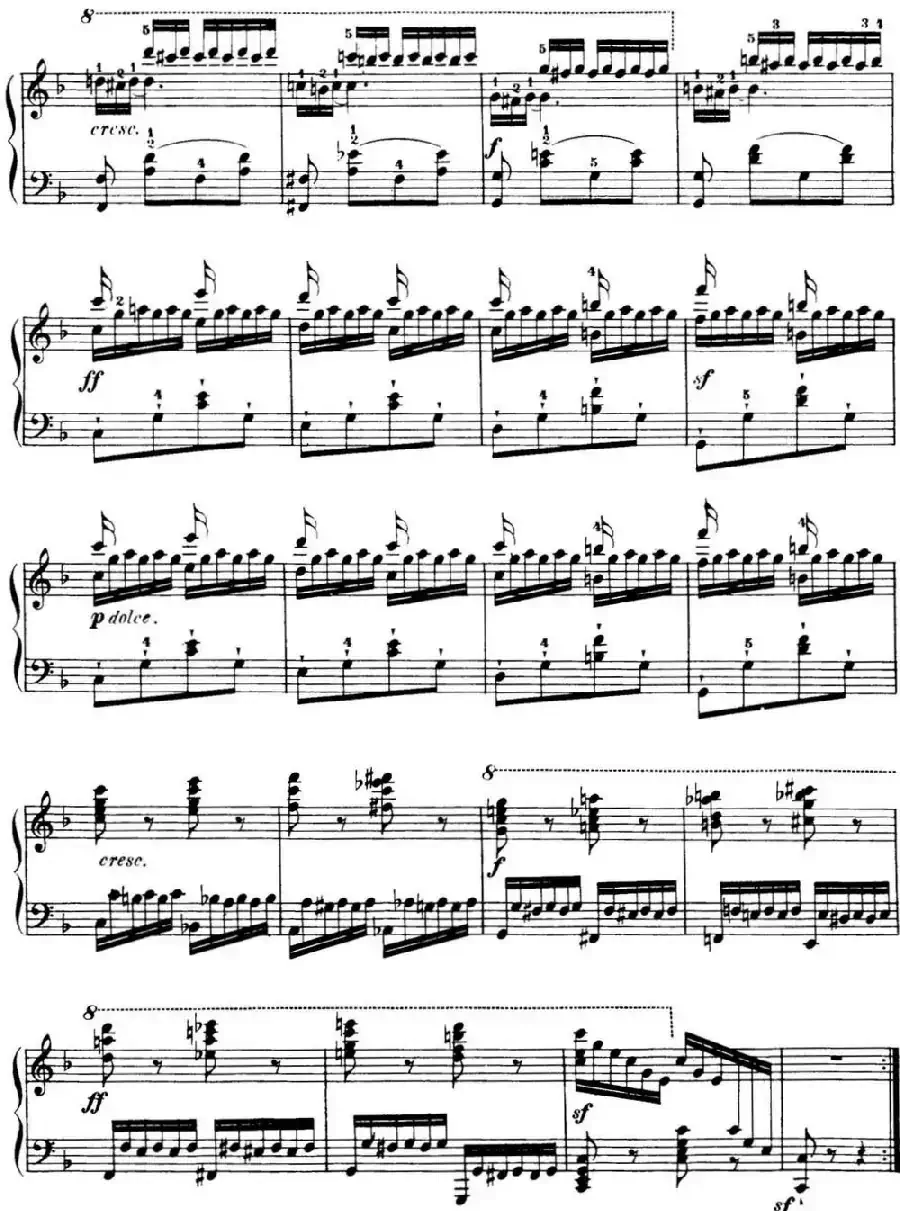 40首车尔尼Op.299钢琴快速练习曲（NO.40）