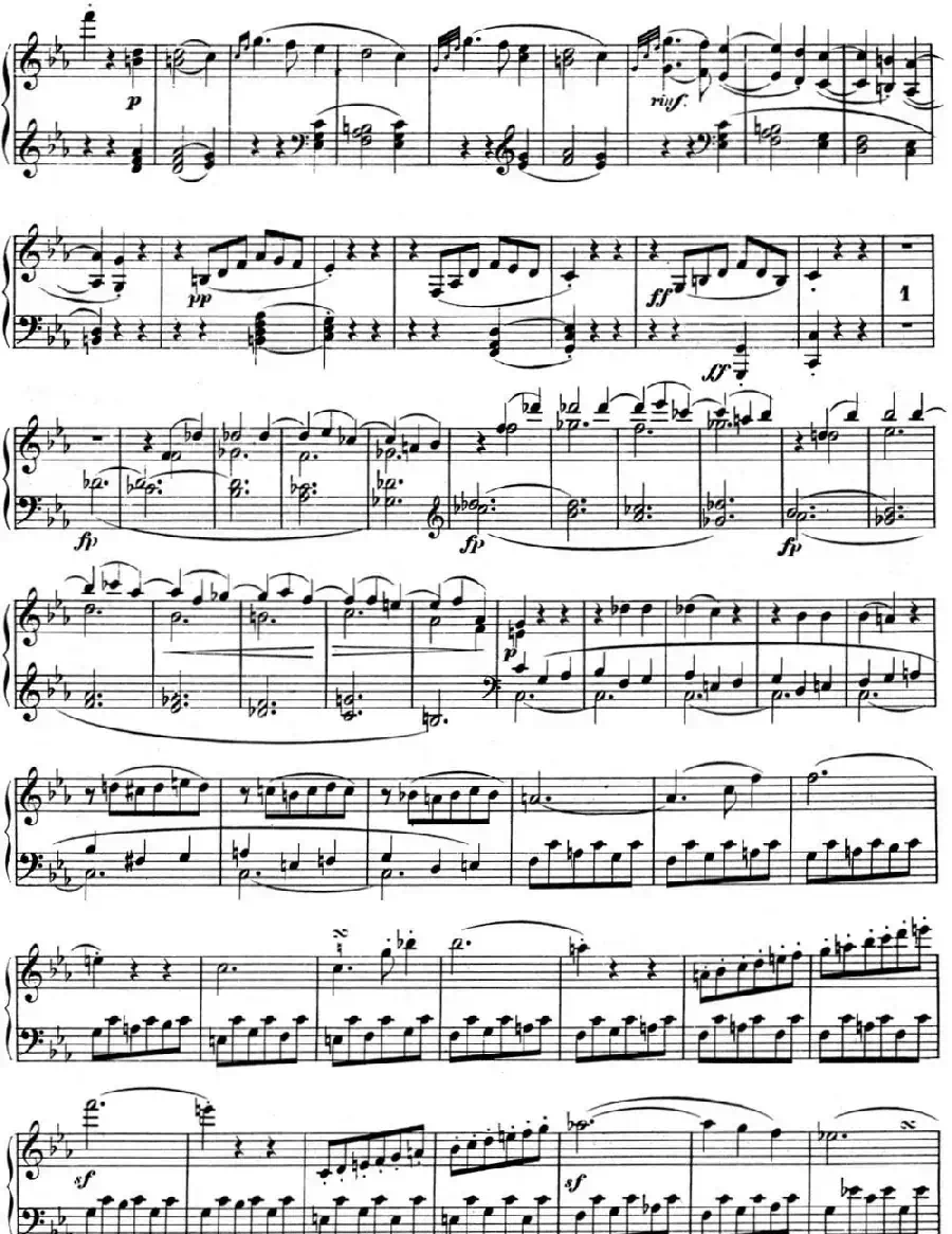 贝多芬钢琴奏鸣曲05 c小调 Op.10 No.1 C minor