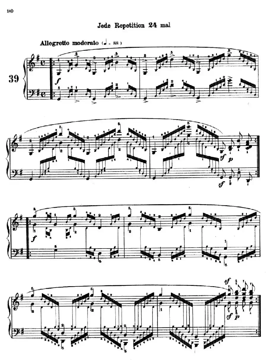 School of the Virtuoso Op.365（60首钢琴高级练习曲·39）