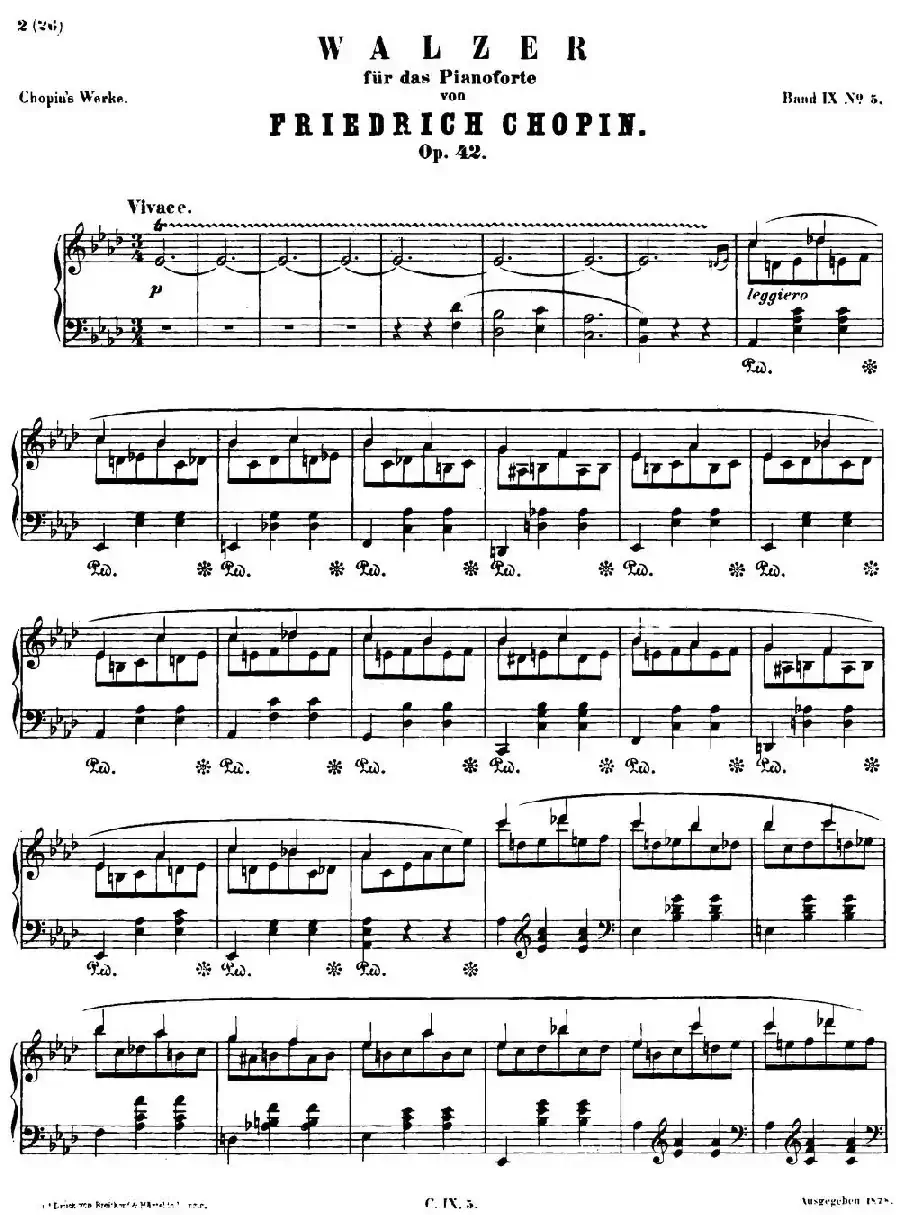 降A大调圆舞曲Op.42