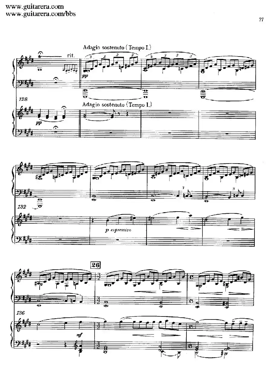 c小调第二钢琴协奏曲 Op.18（双钢琴·第二乐章）