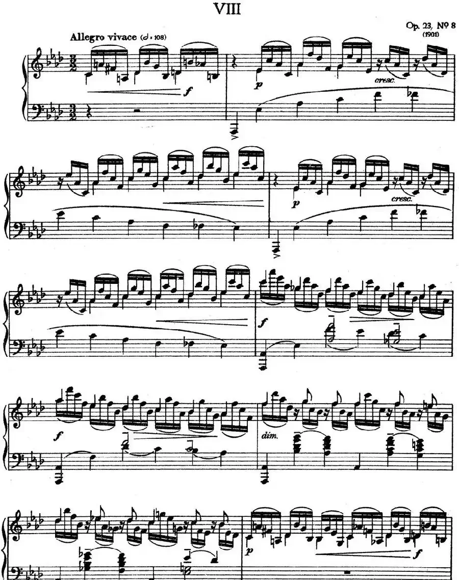 10 Preludes Op.23（拉赫玛尼诺夫10首前奏曲·Ⅷ）