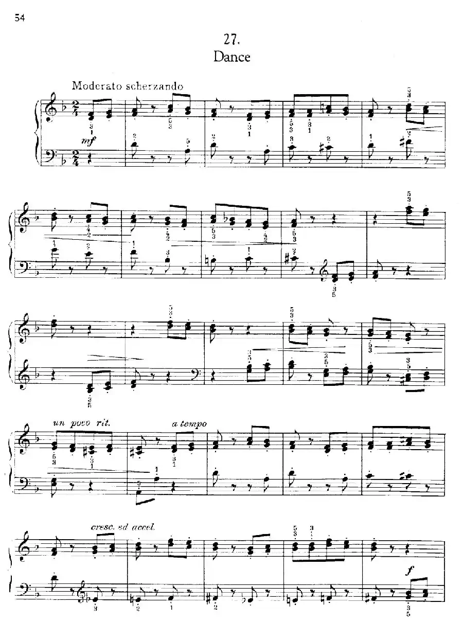 Thirty Pieces For Children Op.27（30首儿童钢琴曲 26—30）