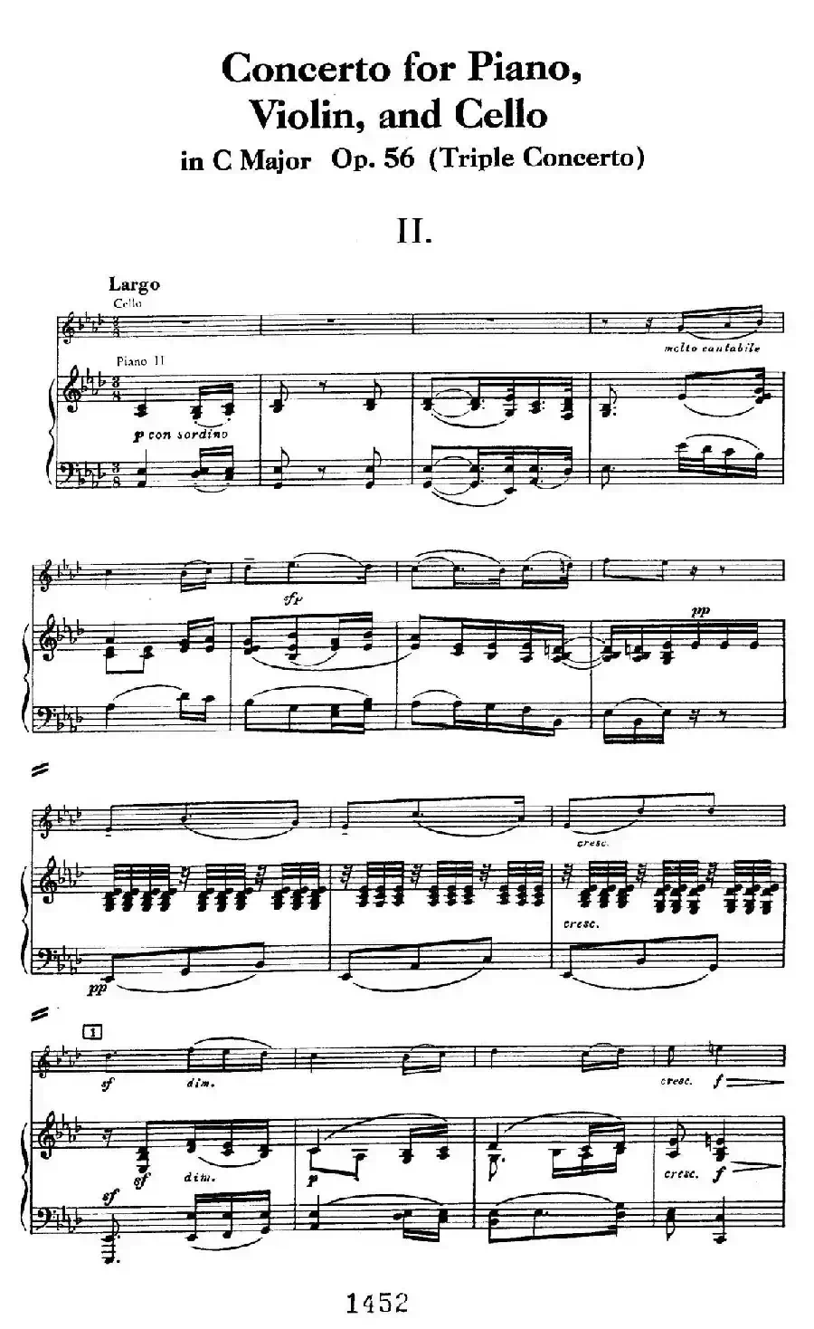 Triple Concerto in C Major Op.56（C大调三重协奏曲·双钢琴·Ⅱ）