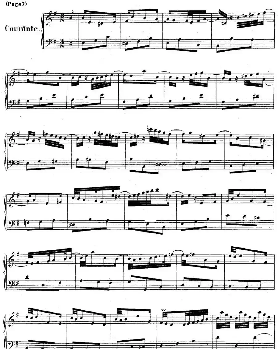 帕蒂塔6首德国组曲（No.6 e小调 巴赫 Partita e Minor BWV 830）