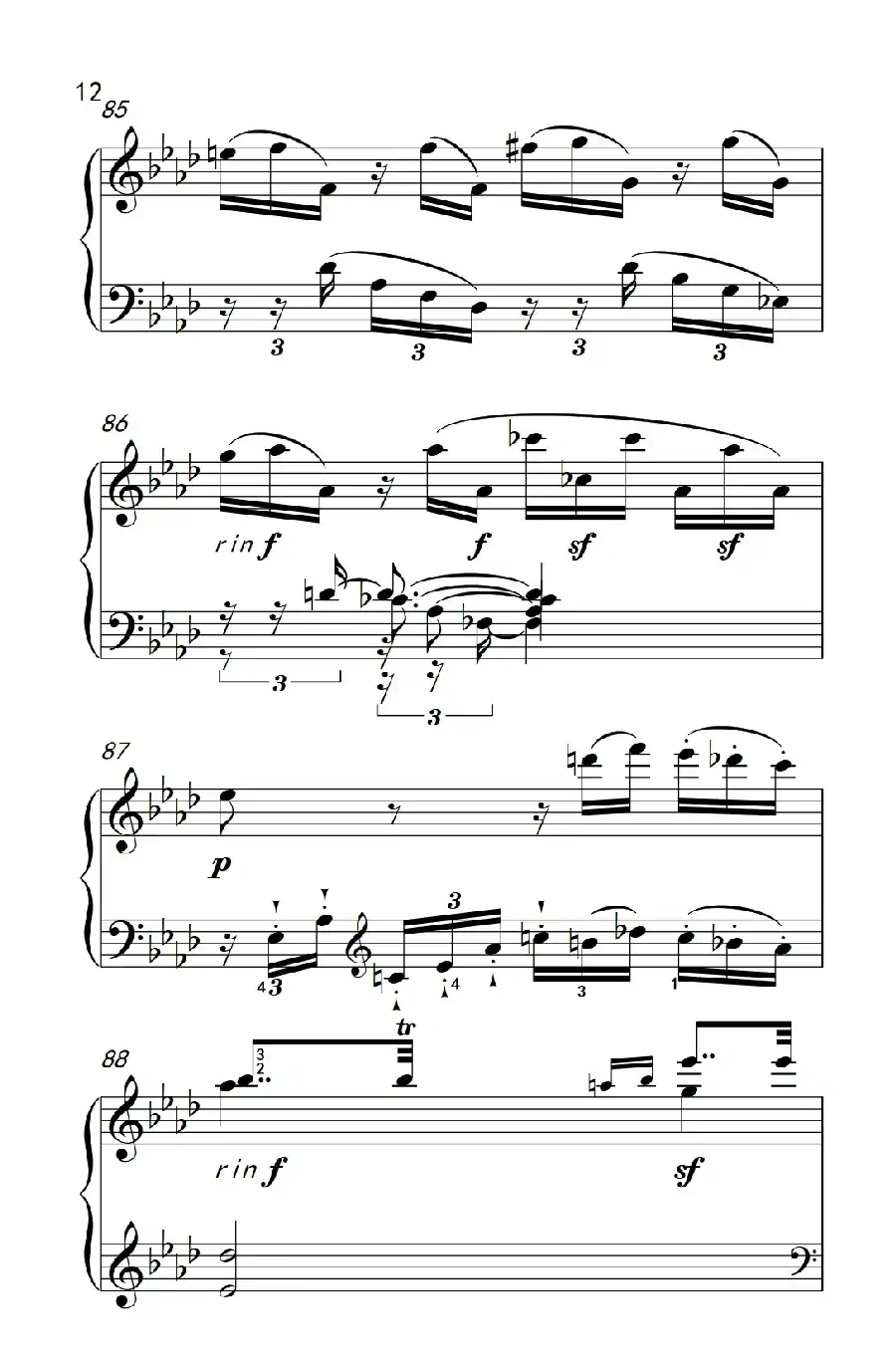 奏鸣曲 Opus 10 Nr.1 第二乐章（贝多芬奏鸣曲集 2）