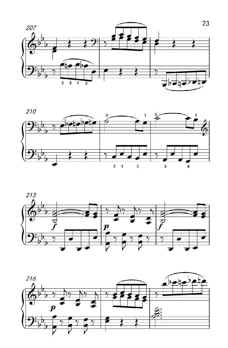 第八级2.♭E大调奏鸣曲 第一乐章 Hob.XVI 49（中央音乐学院 钢琴（业余）考级教程 7-9级）