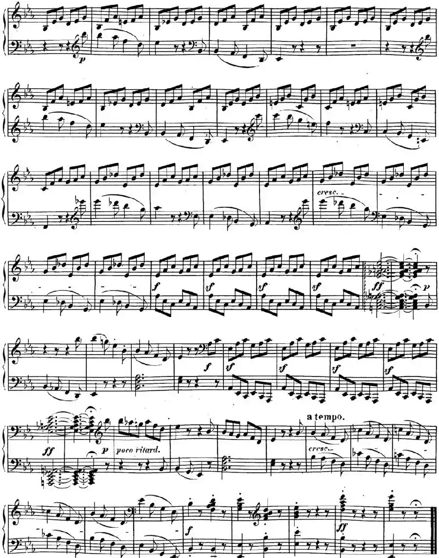 贝多芬钢琴奏鸣曲18 狩猎 降E大调 Op.31 No.3 E-flat major