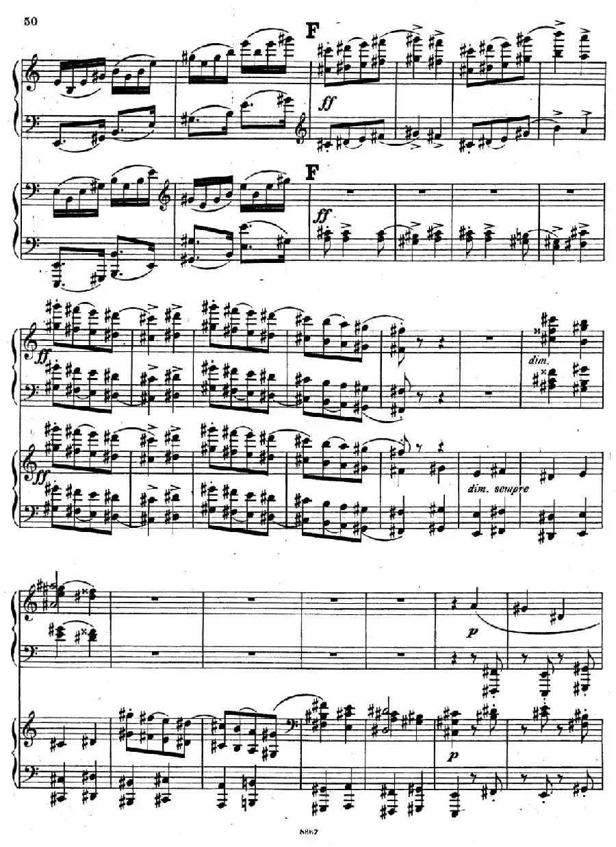 Symphony No.4 in e Minor Op.98（e小调第四交响曲·双钢琴）