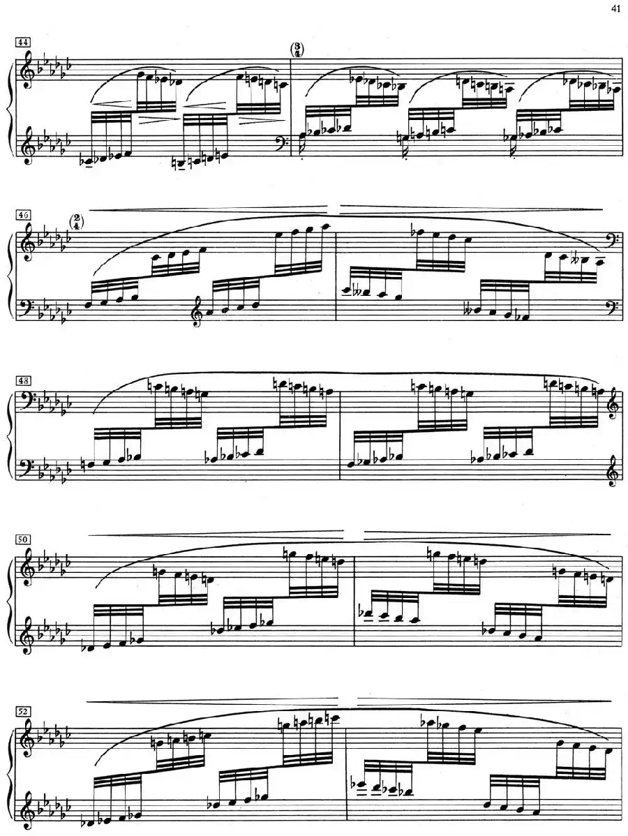 德彪西12首钢琴练习曲（6 八指练习v1.0 huit doigts）