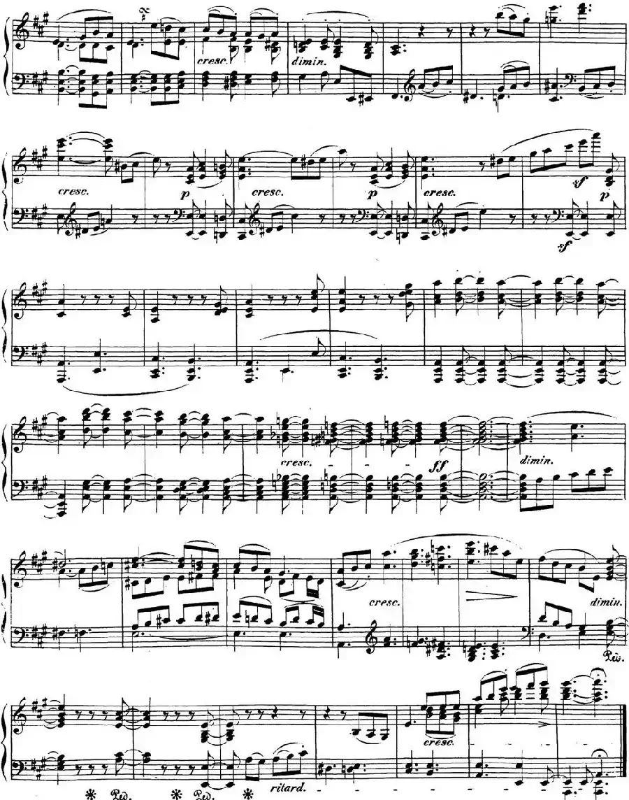 贝多芬钢琴奏鸣曲28 A大调 Op.101 A major