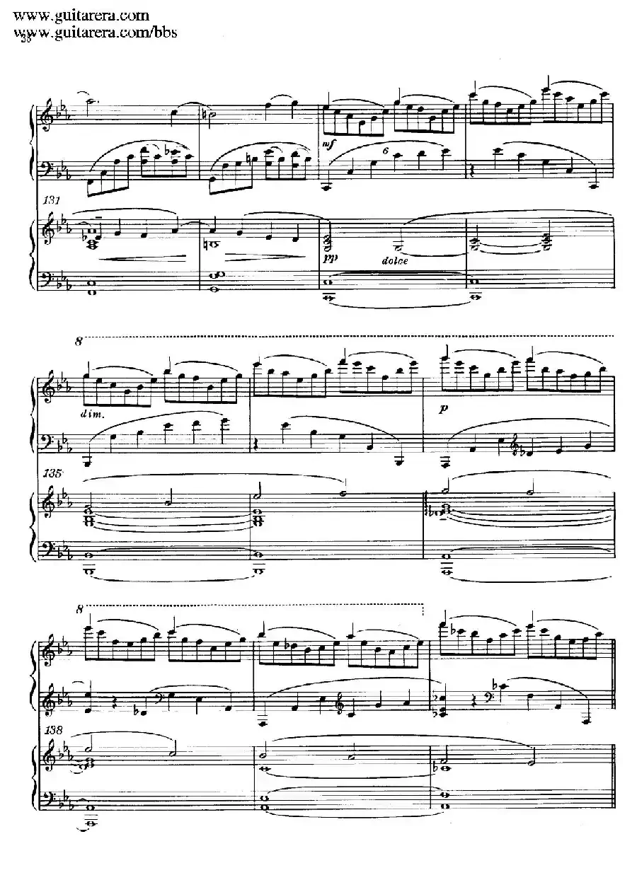c小调第二钢琴协奏曲 Op.18（双钢琴·第一乐章）
