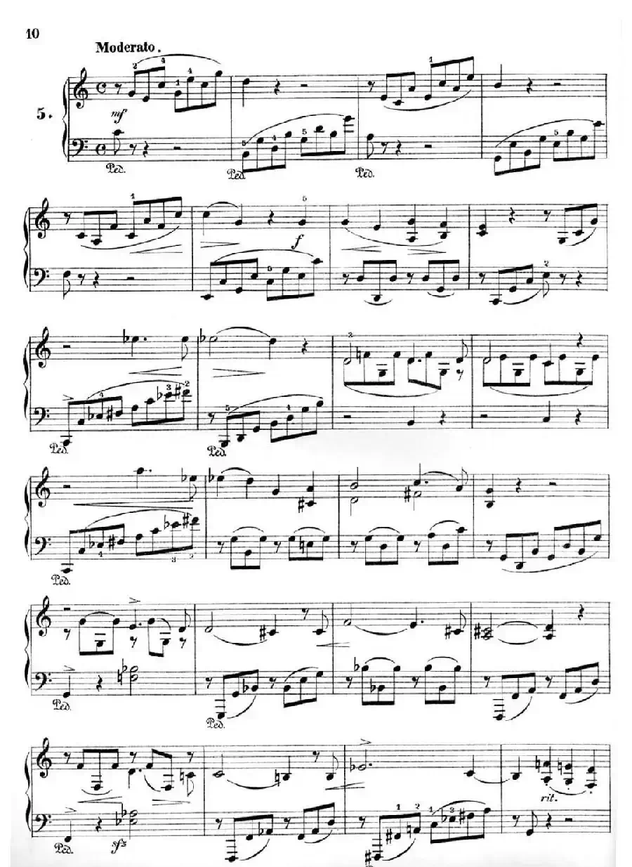 36 Etudes Rhythmiques et Melodiques Op.105（36首节奏与旋律练习曲 1—5）