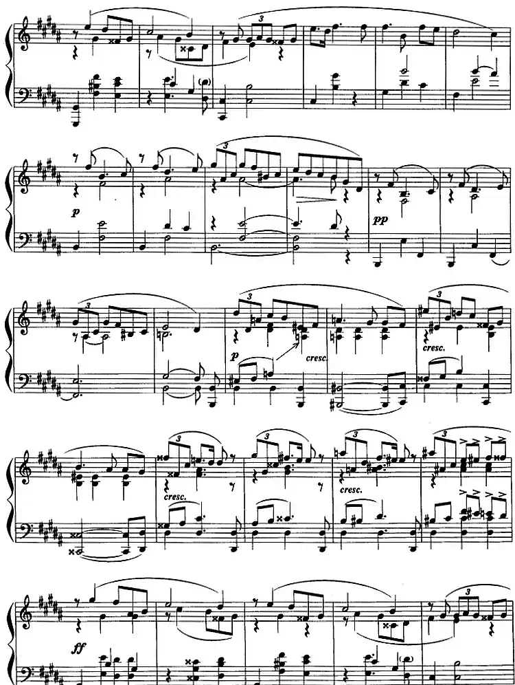现代钢琴曲：24、玛祖卡（Op.25，No.4）