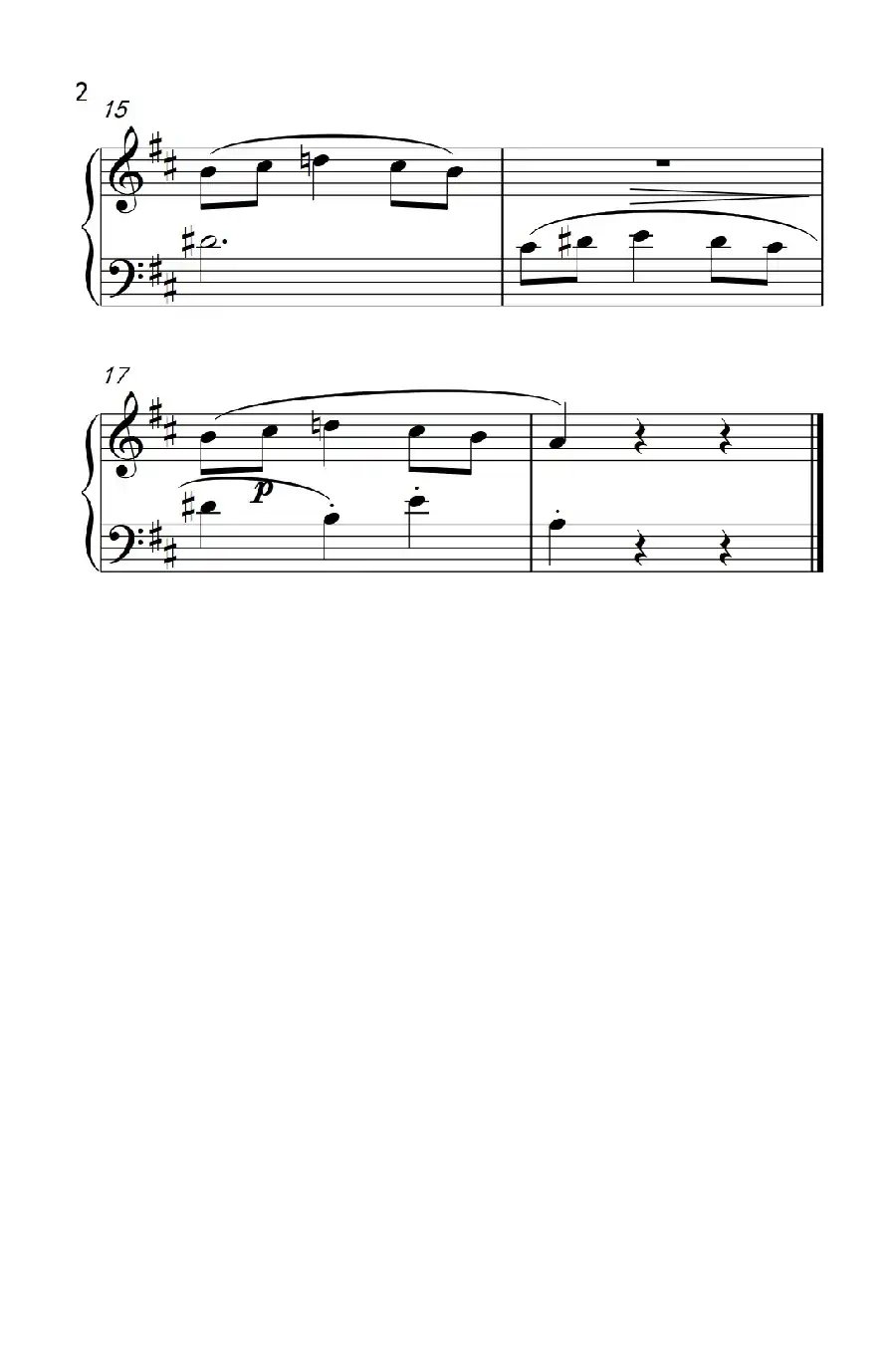 小步舞曲（巴托克 小宇宙 钢琴教程 2）