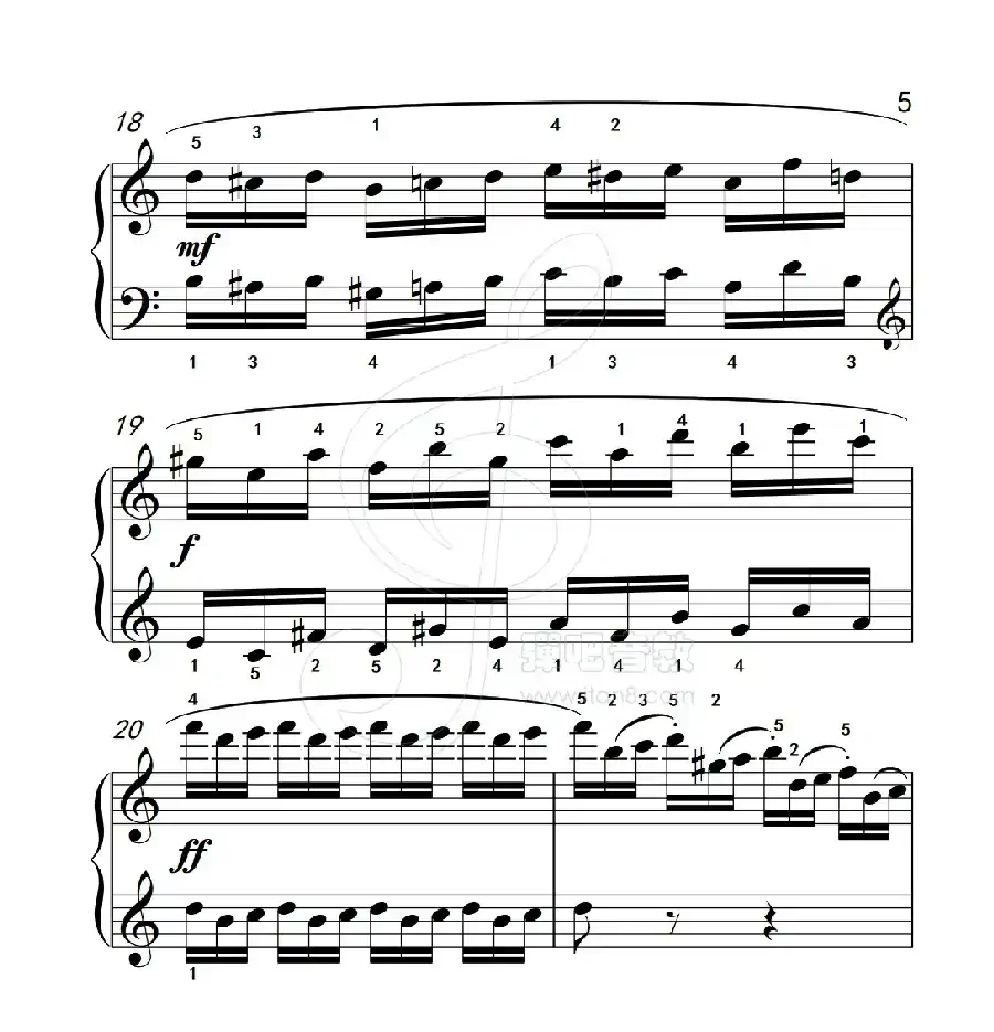 练习曲 5(克拉莫钢琴练习曲60首)