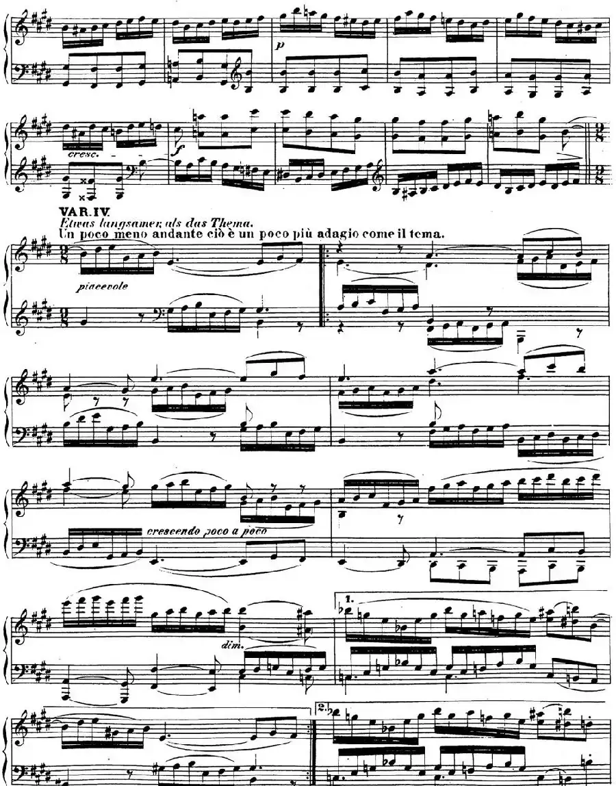 贝多芬钢琴奏鸣曲30 E大调 Op.109 E major