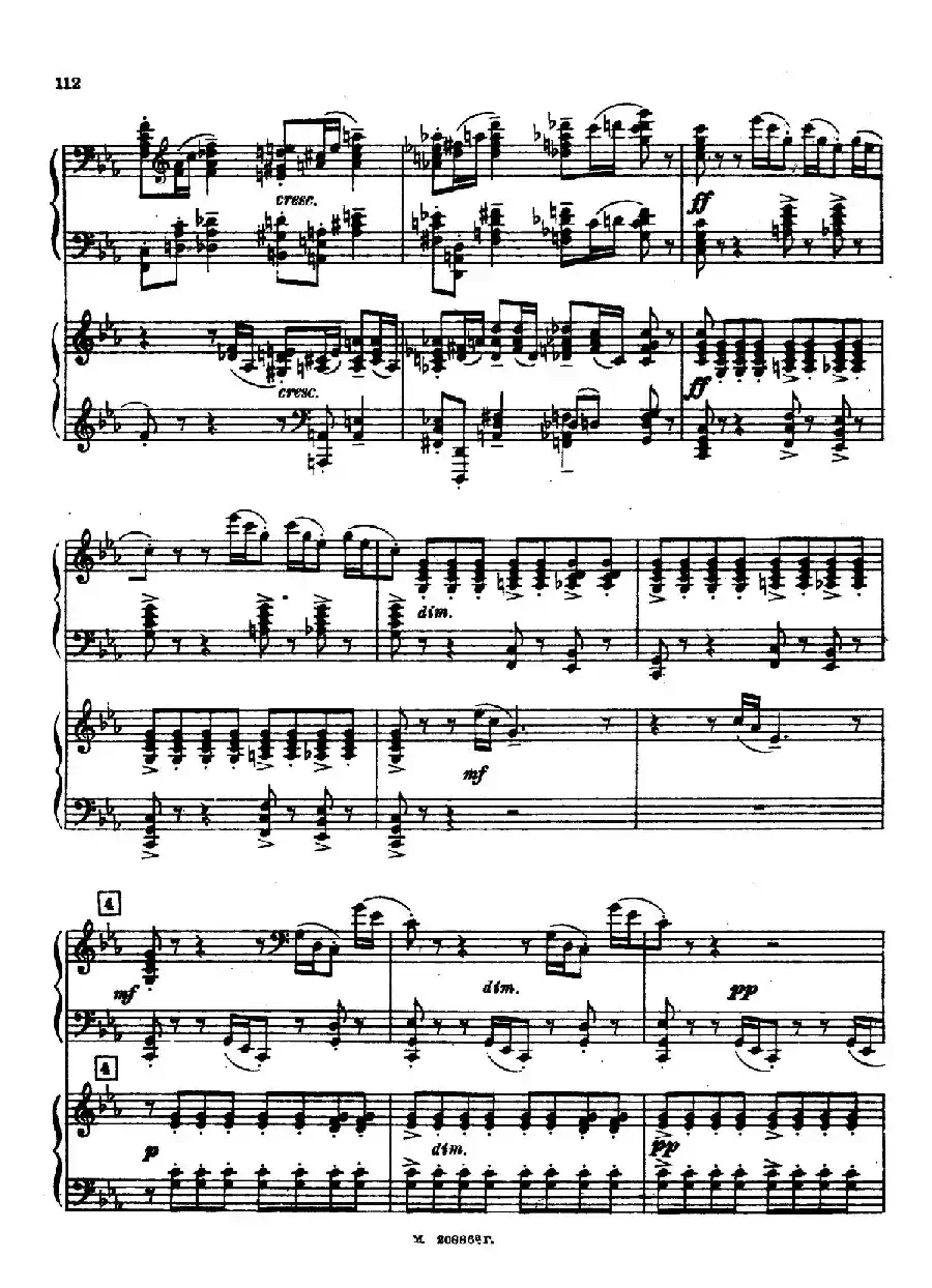 交响舞曲 Symphonic Dance Op.45（双钢琴）